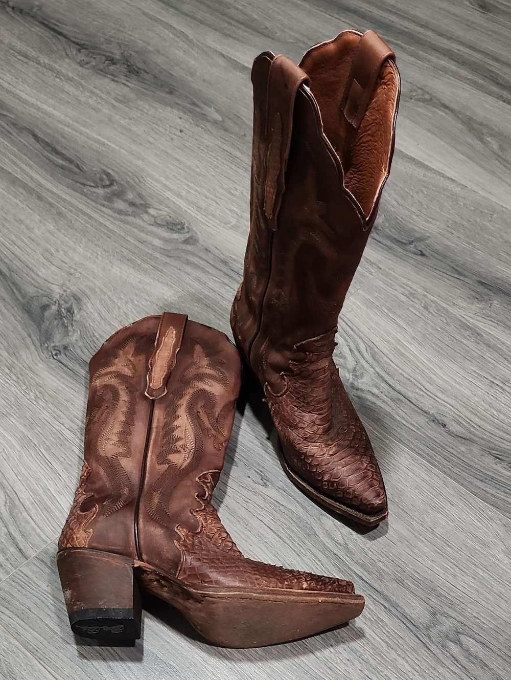 EUC Dan Post Lauryn Snip Toe Leather Western Cowgirl Boot